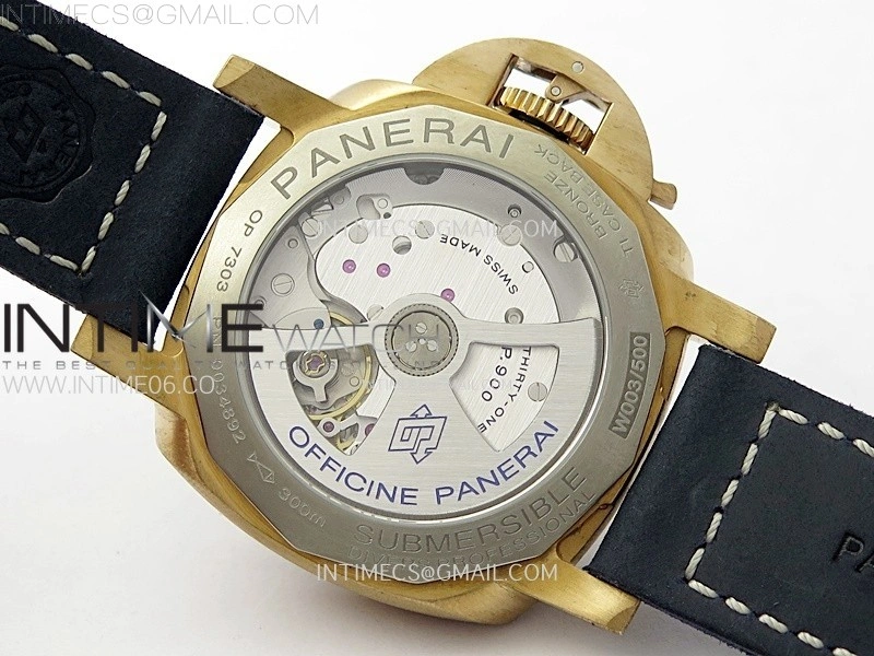 PAM1074 W Bronzo VSF 1:1 Best Edition Blue Dial on Blue Calfskin Strap P.900 Clone